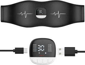 EMS腹筋ベルト ながらトレーニング 10モード&30段階強度調節 消費カロリー表示機能でやる気持続 筋トレ 広めベルトでずれない Type-C充電 コンパクト 自宅腹筋トレーニング ダイエット メンズ レディース 男女兼用