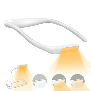 LEDネックライト読書灯、ベッドで読書書灯、調光可能スタンド、3色読書灯、曲げ可能腕灯、修理、夜間ランニング、散歩、ニット、キャンプに適している、停電時防災用