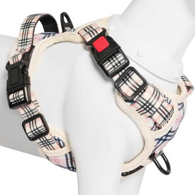 小型犬/中型犬/大型犬ハーネス 犬用胴輪 引っ張り防止 咳き込み軽減 アタマを通さず サイズ調整可能 夜間反射材 抜けない 通気性 簡単着脱 おしゃれ 安全 しつけ用 訓練 歩行補助 散歩 可愛い