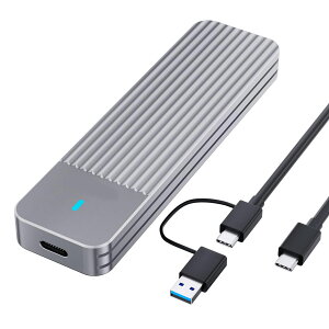 M.2 NVMe SSD �O�t���P�[�X USB 3.2 Gen2 10Gbps�����f�[�^�]�� �yNVMe&SATA���Ή��z 2230/2224/2260/2280 SSD �P�[�X M2 SSD �O�t���P�[�X 4TB�e�ʂɑΉ� UASP Trim�T�|�[�g 2-in-1�P�[�u���t�� �A���~�j�E�������ގ� 