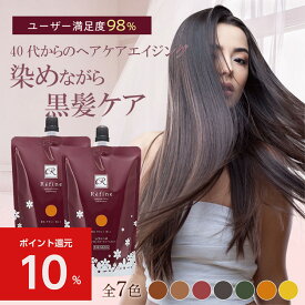 白髪染め レフィーネ ナチュラル カラートリートメント 300g 同色セット ｜ 女性用 男性用 白髪染めトリートメント ヘアカラー トリートメント ヘアカラートリートメント 白髪 白髪染 全体染め ブラウン ブラック ノンジアミン SHOW-WA