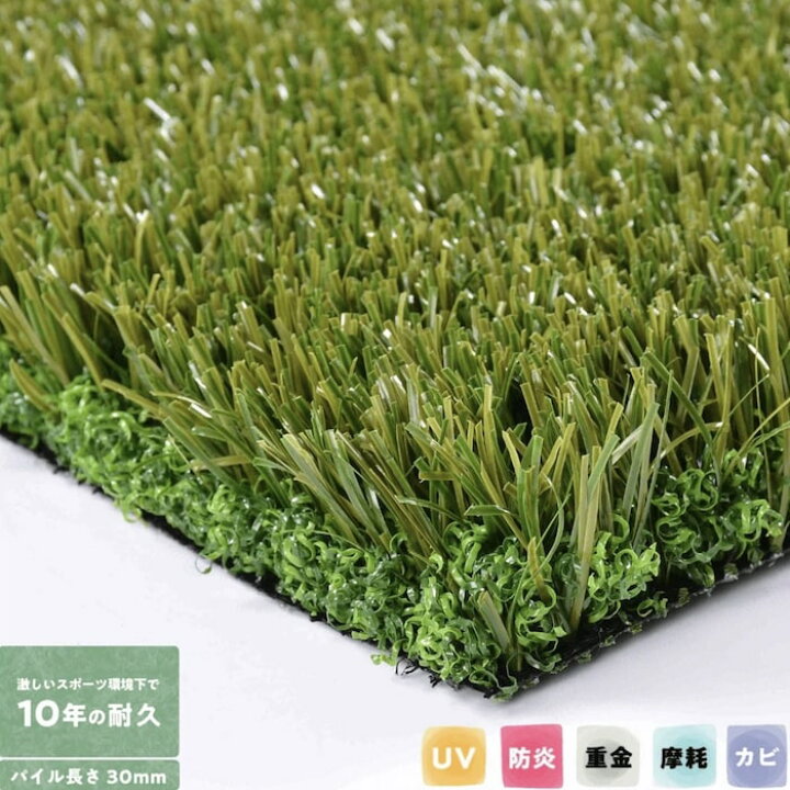 楽天市場】高級人工芝 pavo プレミアムPRO 幅1m×長さ10m 芝丈30mm 