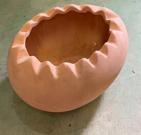 陶器鉢　フラワー・ポット　ザウルスエッグL　J2108-C