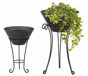 グラスファイバー鉢カバー シンプルポット40BK ブラック※代引きは別途+10,000円追加送料