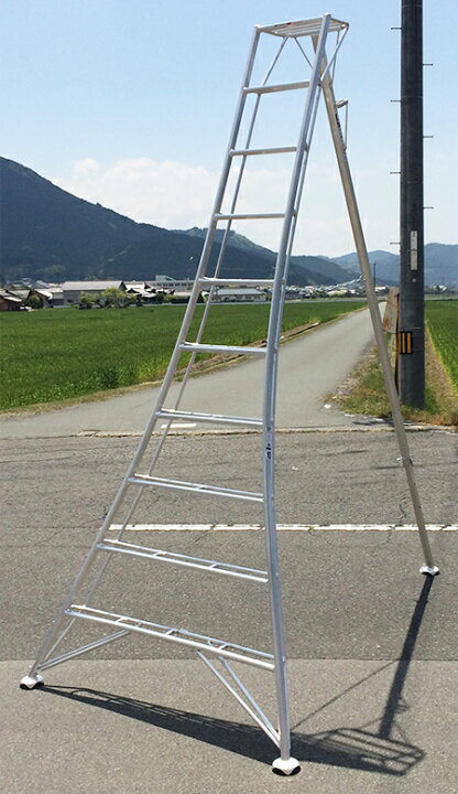 園芸 アルミ 三脚 脚立 約300cm グリーンマスターGME-300