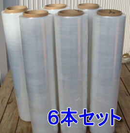 【送料無料】15μ ストレッチフィルム 50cm×300m 6巻15ミクロン