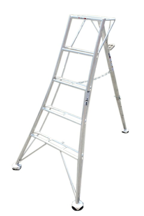 楽天市場】園芸用アルミ三脚 5尺 約1.5m 150cm シンセイ ステップ付 足 