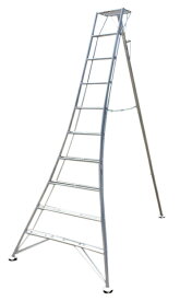 園芸用アルミ三脚 12尺　約3.5m　350cm　シンセイ 足置き 三脚　ステップ付 軽量 剪定 園芸三脚 アルミ 脚立 三脚 アルミ脚立 ハシゴ はしご 踏台 足場 手入れ 庭木 植木 造園 園芸