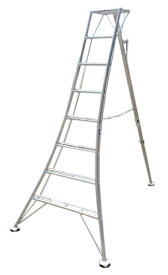 園芸用アルミ三脚　8尺　約2.4m　240cm　シンセイ　三脚　ステップ付　足置き付き 軽量 剪定 園芸三脚 アルミ 脚立 三脚 アルミ脚立 ハシゴ はしご 踏台 足場 手入れ 庭木 植木 造園 園芸