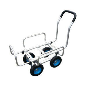 【送料無料】アルミハウスカー TC-1408AL-N青タイヤ(コンテナ2個用)ノーパンクタイヤ