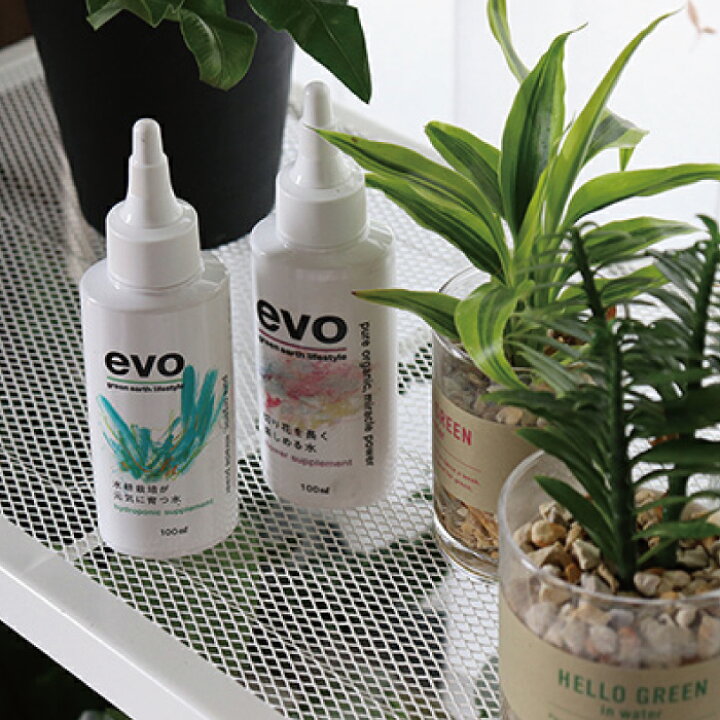 楽天市場 水耕栽培 肥料 Evo 水耕栽培が元気に育つ水 100ml 天然成分 元気 初心者 肥料配合 送料無料 有機 活力剤 フルボ酸 植物 インドアグリーン ハイドロカルチャー 観葉植物 水栽培 球根 Gardens ガーデンズ