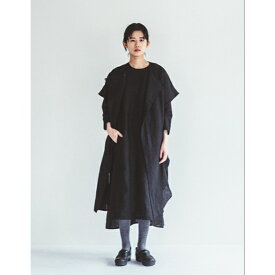 ＼4/1限定！店舗内買い回りでP20倍／fog linen work フォグリネンワーク ワンピース 「 アリッサ ジレ 」 ブラック グリーブルー フリーサイズ 送料無料 2022 オールシーズン シャツ ロング ブラウス 秋 春 きれいめ 半袖