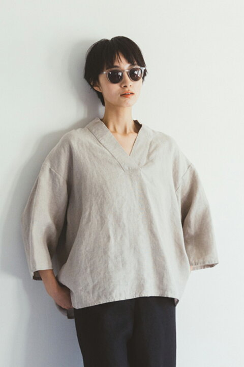 楽天市場】fog linen work 「 プリシッラ トップ 」 ニュイ ホワイト 