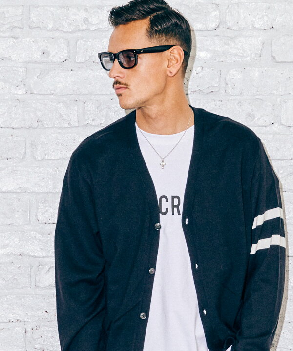 楽天市場 30 Off Sale 公式 Crimie クライミー Line Knit Cardigan Cr1 02a5 Kn02 21aw ニット カーディガン コットン トップス アメカジ ストリート メンズ メンズファッション Garden Tokyo
