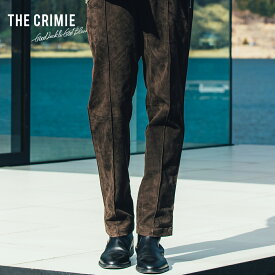 SALE【公式】CRIMIE クライミー STRETCH SUEDE TRACK PANTS ストレッチ スウェード レザー トラックパンツ パンツ ボトムス ズボン メンズ ブランド 大人 ブラウン