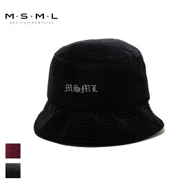 SALE【公式】MSML エムエス VELOUR BUCKET HAT ベロア バケットハット ハット 刺繍 帽子 ギフト メンズ ブランド 大人 ブラック レッド