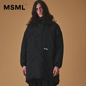 SALE【公式】MSML エムエス MONSTER PARKA モンスター パーカー ロング コート ジャケット シンサレート 中綿 防寒 オーバーサイズ メンズ ブランド 大人 ブラック