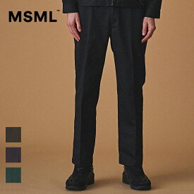 SALE【公式】MSML エムエス MSML T/C TWILL PANTS ツイル チノパン パンツ セットアップ ズボン メンズ ブランド 大人 グリーン ブラック ネイビー
