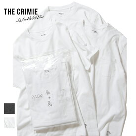 SALE【公式】CRIMIE クライミー CREW NECK POCKET T-SHIRT 2P + 1P SERVICE PACK Tシャツ パックTシャツ パックT 半袖 3枚セット ギフト メンズ ブランド 大人 ブラック ホワイト