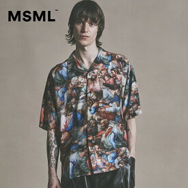 【公式】　MSML エムエス エムエル ART GRAPHIC SHORT SLEEVE SHIRT アートグラフィック 半袖 シャツ アウター メンズ ユニセックス ファッション ブランド 服 グラフィック 総柄 送料無料