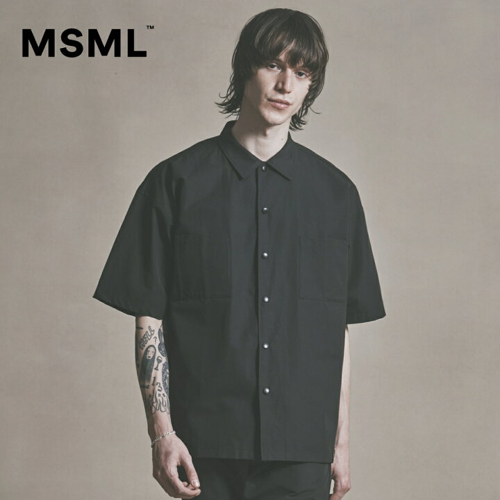 楽天市場】SALE【公式】MSML エムエス SNAP BUTTON SHIRT オーバー 