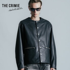 【公式】 THE CRIMIE クライミー LAMB LEATHER RIDERS CARDIGAN ラム レザー ライダース カーディガン