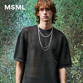 【公式】MSML エムエスエムエル MESH SHORT SLEEVE CUTSEW メッシュ 半袖 カットソー Tシャツ