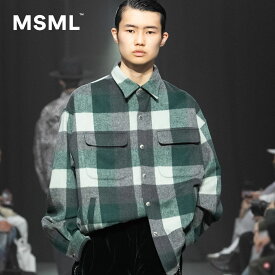 【公式】MSML エムエス エムエル CHECK SNAP BUTTON SHIRT チェック スナップボタン シャツジャケット