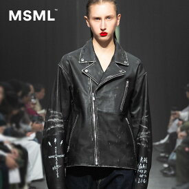 【公式】 MSML エムエス エムエル GRAPHIC RIDERS JACKET / COW LEATHER グラフィック ダブルライダース ジャケット カウレザー