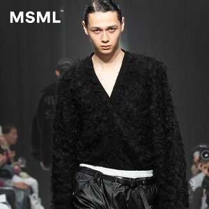 �y�����zMSML �G���G�X �G���G�� PANEL BRUSH KNIT WIDE CARDIGAN �p�l���u���b�V�� �j�b�g ���C�h�J�[�f�B�K��