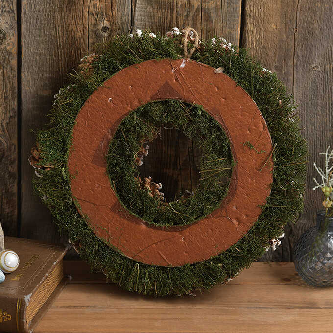 1815円 から厳選した クリスマスリース 北欧 赤リンゴ 綿雪と森のごちそう L 直径48cm クリスマス雑貨 リース おしゃれ 壁掛け 飾り