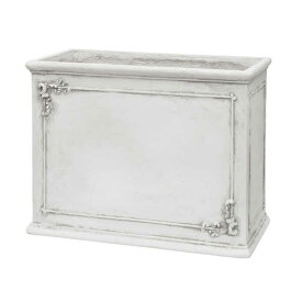 プランター おしゃれ 屋外 アンティーク 鉢 ギリシャ風 フラワーポット ダマスク モチーフハイレクト 高さ35cm 角型 鉢 おしゃれ 底穴あり 四角 庭 ベランダ 【送料無料】