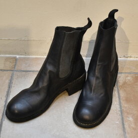 GUIDI グイディCHELSEA BOOTS SOLE LEATHER /サイドゴアブーツ"SOFT HORSE FULL GRAIN"BLKT 【76W 】【WOMEN'S】