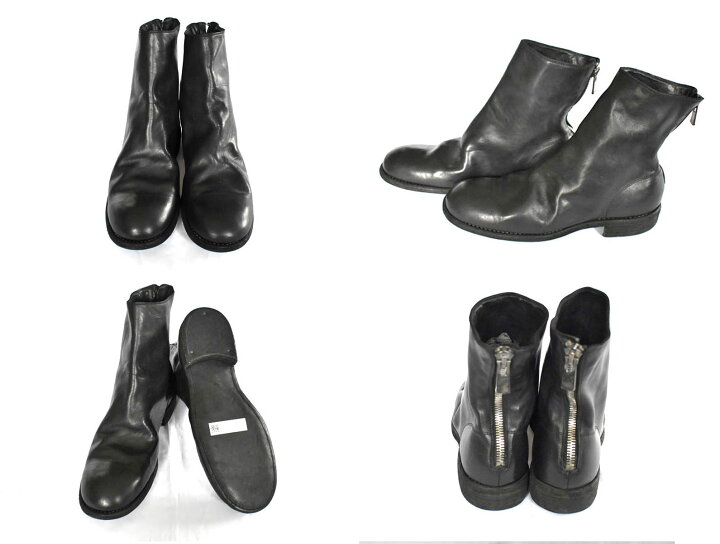 楽天市場】GUIDI グイディ BACK ZIP BOOT SOLE LEATER/バックジップ 