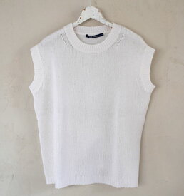 24ss_SOFIE D'HOORE ソフィードール " MINE "sweater without sleeves 3ply-KNITスーパーライトニットベスト【MINE-YWOC】