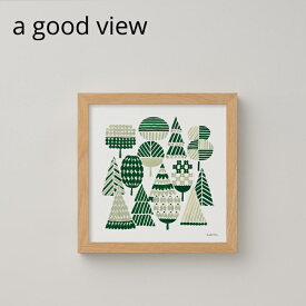 a good view ポスター WOODS（ウッズ） 30×30cm 岡理恵子 アートポスター デザイン ウォールデコレーション おしゃれ