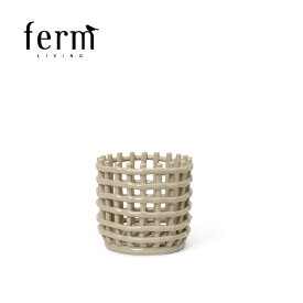 ferm LIVING/ファームリビング CERAMIC BASKET S/セラミック バスケット S カシミア 陶器 かご 北欧 デンマーク 小物 おしゃれ 便利