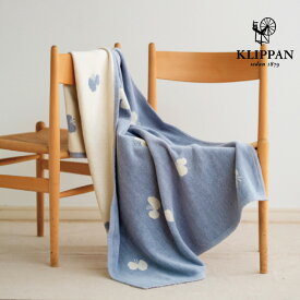 KLIPPAN クリッパン コットン ハーフブランケット CHOUCHO ブルー W90×L140cm mina perhonen ミナペルホネン シュニールコットン オーガニック 天然素材 北欧 おしゃれ 送料無料 寝具 ソファ