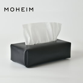 【2023 RENEWALモデル】 MOHEIM / モヘイム TISSUE COVER (ブラック) ティッシュカバー ティッシュケース 革 ミニマル オイルレザー おしゃれ かっこいい メンズ シンプル