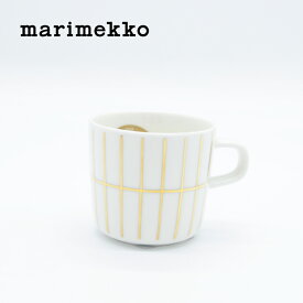 marimekko / マリメッコ Tiiliskivi コーヒーカップ ホワイト×ゴールド ティイリスキヴィ 北欧 フィンランド 正規輸入品 おしゃれ かわいい キッチン