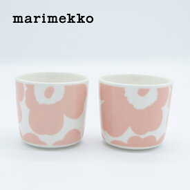 【日本限定】 marimekko / マリメッコ Unikko / ウニッコ コーヒカップセット ピンク×ホワイト ラテマグ 北欧 フィンランド 正規輸入品 おしゃれ かわいい 花