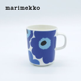 marimekko / マリメッコ Unikko / ウニッコ マグカップ ホワイト×ブルー 北欧 フィンランド 正規輸入品 おしゃれ かわいい キッチン