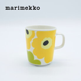 marimekko / マリメッコ Unikko / ウニッコ マグカップ ホワイト×ライム 北欧 フィンランド 正規輸入品 おしゃれ かわいい キッチン