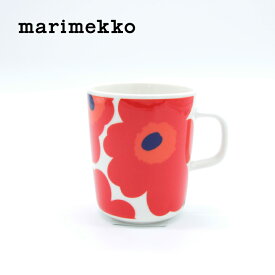 marimekko / マリメッコ Unikko / ウニッコ マグカップ ホワイト×レッド 北欧 フィンランド 正規輸入品 おしゃれ かわいい キッチン