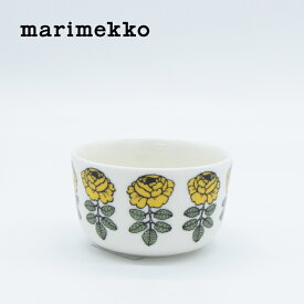 marimekko / マリメッコ Vihkiruusu ボウル イエロー×ホワイト ヴィヒキルース 北欧 フィンランド 正規輸入品 おしゃれ かわいい キッチン 食器