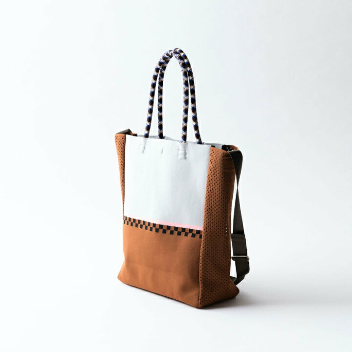 楽天市場】TRICOTE / トリコテ CHECKER LINE 2WAY TOTE BAG W21×H28 