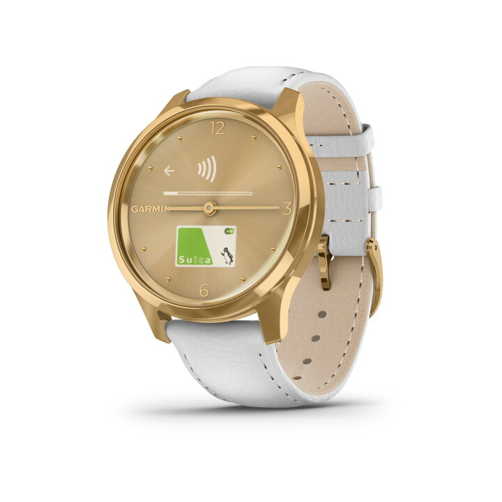 楽天市場】ガーミン（GARMIN）vivomove Luxe White Leather / 24K Gold 