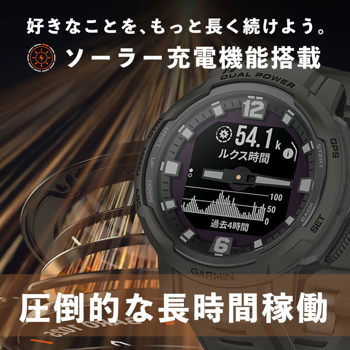 楽天市場】ガーミン（GARMIN）Instinct Crossover Dual Power Tactical 