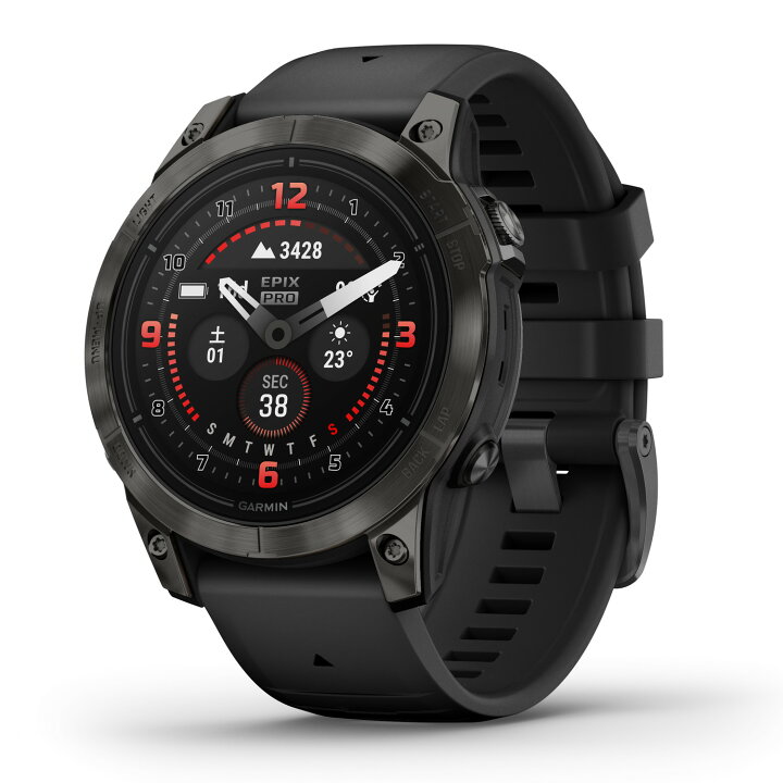 楽天市場】ガーミン（GARMIN） epix Pro 47mm Sapphire Ti Carbon Gray 