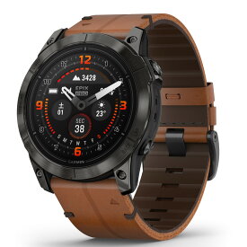 ガーミン（GARMIN） epix Pro 51mm Sapphire Ti Carbon Gray DLC / Chestnut Leather Band AMOLEDディスプレイ搭載 マルチスポーツGPSスマートウォッチ 【日本正規品】